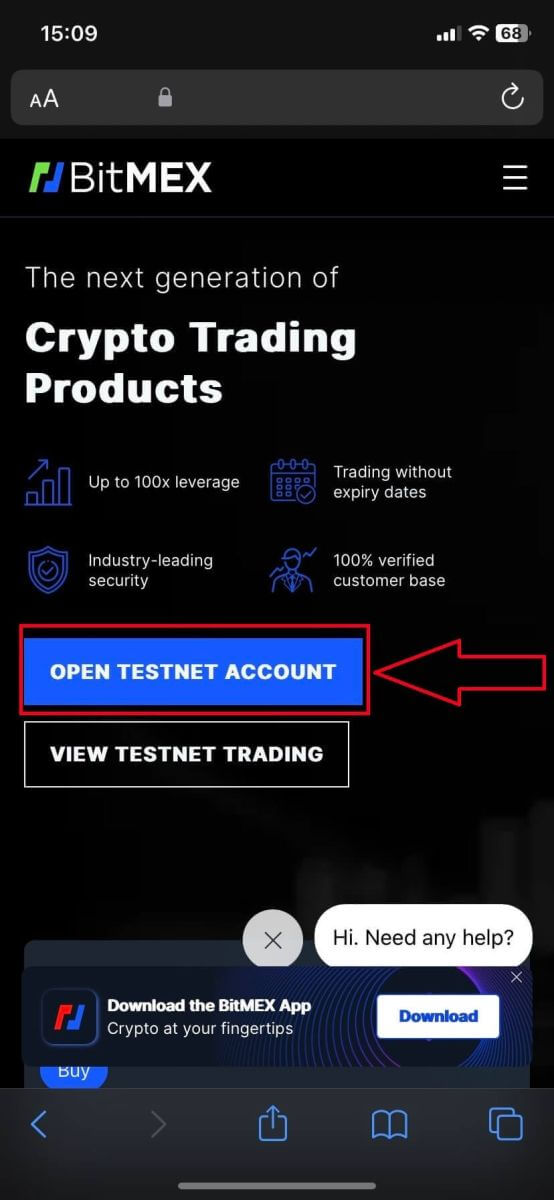 Jak otevřít demo účet na BitMEX Jak otevřít demo účet na BitMEX