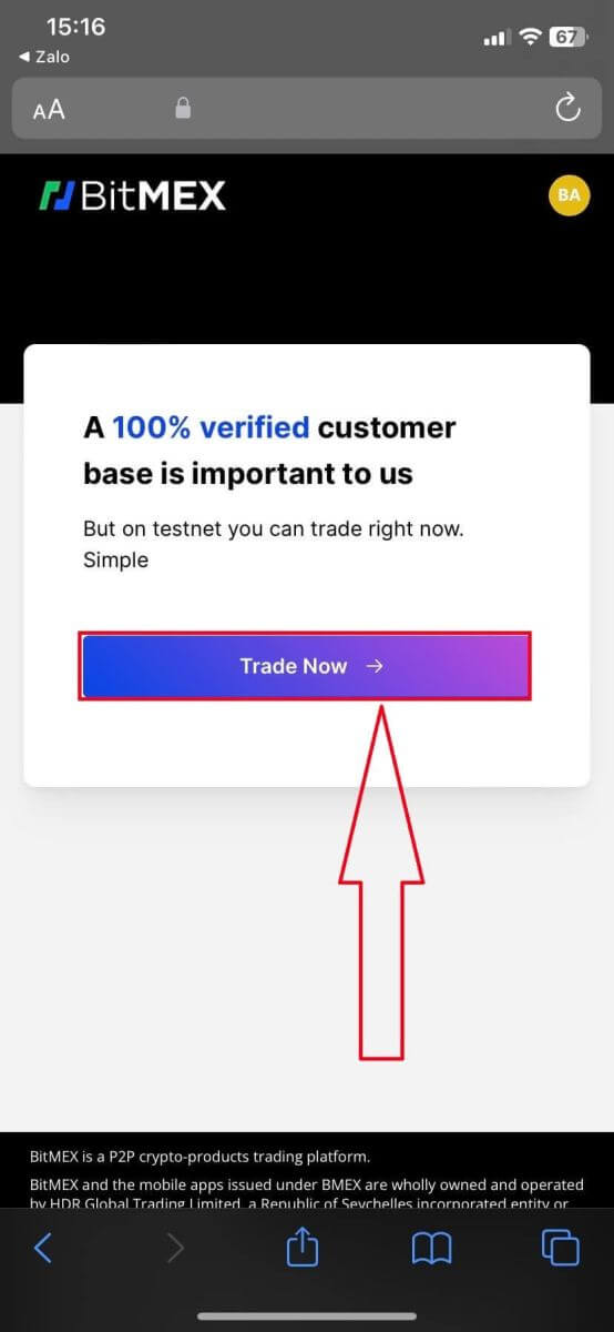 Jak otevřít demo účet na BitMEX Jak otevřít demo účet na BitMEX