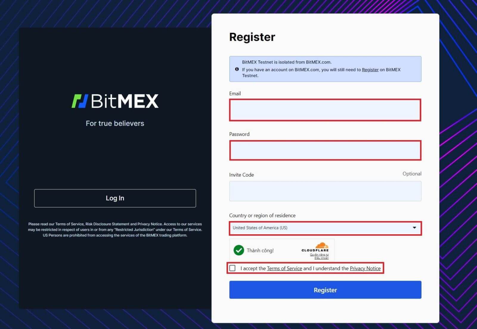 Jak otevřít demo účet na BitMEX Jak otevřít demo účet na BitMEX